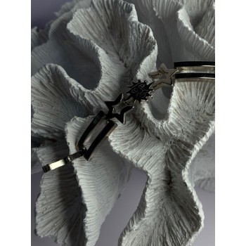 Vintage 925 Sterling Silver Sun Face Bracelet Length 8