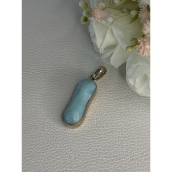 925 Sterling Silver Turquoise Pendant Length 1.50 Inch