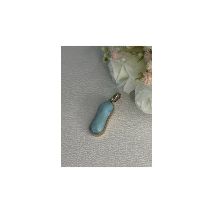 925 Sterling Silver Turquoise Pendant Length 1.50 Inch
