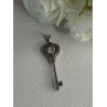 925 Sterling Silver Beryl Love Key Pendant Length 1.60 Inch