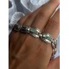 Vintage 925 Sterling Silver Abalone Bracelet Length 6.5