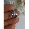 925 Sterling Silver Beryl Elephant Pendant Length 0.80 Inch