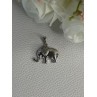 925 Sterling Silver Beryl Elephant Pendant Length 0.80 Inch