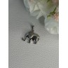 925 Sterling Silver Beryl Elephant Pendant Length 0.80 Inch