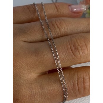 925 Sterling Silver Diamond Cross Necklace Length 20/18 Inch