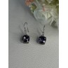 925 Sterling Silver Amethyst & CZ Earrings Length 1.10 Inch