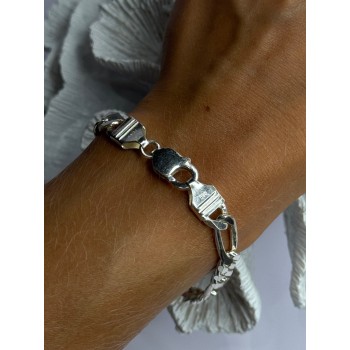Mens 925 Sterling Silver Bracelet Length 8 & 9