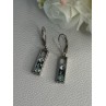 925 Sterling Silver Aquamarine Earrings Length 1.30 Inch