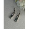 925 Sterling Silver Aquamarine Earrings Length 1.30 Inch