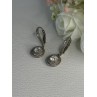 Shiny 925 Sterling Silver CZ Earrings Length 1.30 Inch