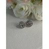 925 Sterling Silver CZ Stud Earrings Length 0.50 Inch