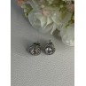 925 Sterling Silver CZ Stud Earrings Length 0.50 Inch
