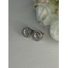 925 Sterling Silver CZ Stud Earrings Length 0.50 Inch