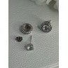 925 Sterling Silver CZ Stud Earrings Length 0.50 Inch