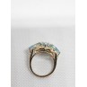 10K YELLOW GOLD & TOPAZ RING  SIZE 4
