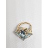 10K YELLOW GOLD & TOPAZ RING  SIZE 4