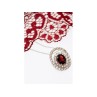 925 Sterling Silver Garnet & Goshenite Chain With Pendant