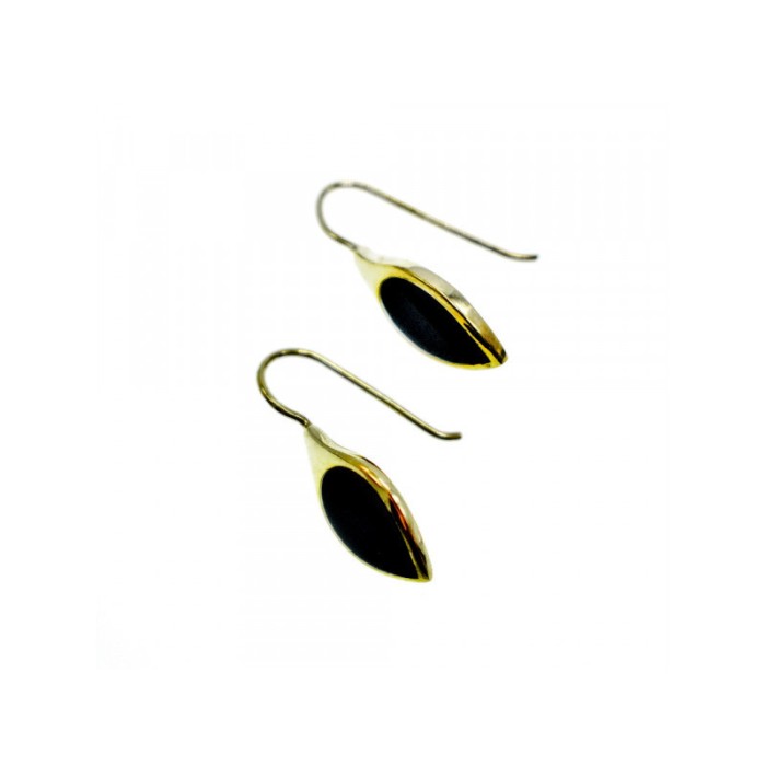 925 Sterling Silver Gold Plated Enamel Earrings