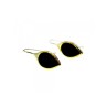 925 Sterling Silver Gold Plated Enamel Earrings