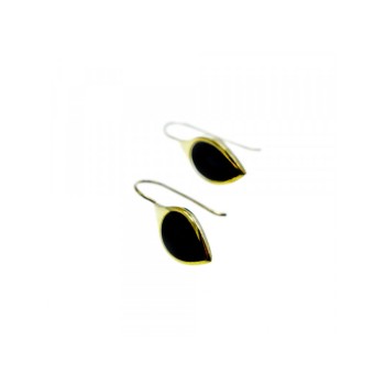 925 Sterling Silver Gold Plated Enamel Earrings