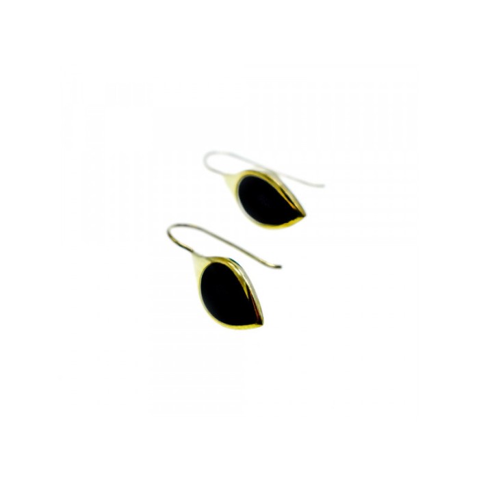 925 Sterling Silver Gold Plated Enamel Earrings