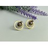 925 Sterling Silver Gold Plated CZ Earrings