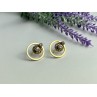 925 Sterling Silver Gold Plated CZ Earrings