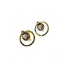 925 Sterling Silver Gold Plated CZ Earrings