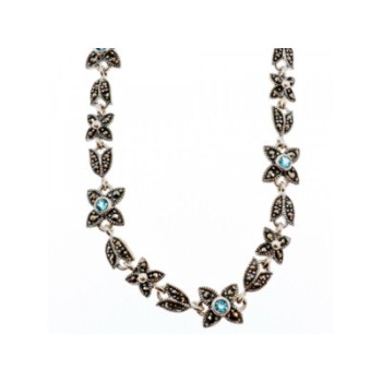 925 STERLING SILVER TOPAZ & MARCASITES 