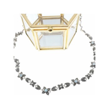 925 STERLING SILVER TOPAZ & MARCASITES 