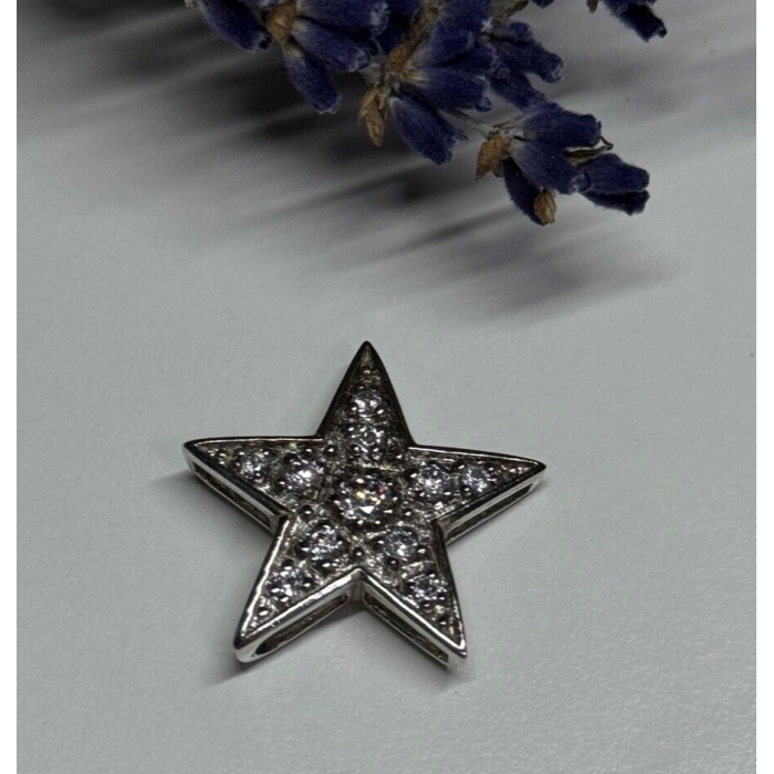 925 Sterling Silver CZ Star Pendant