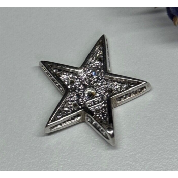 925 Sterling Silver CZ Star Pendant