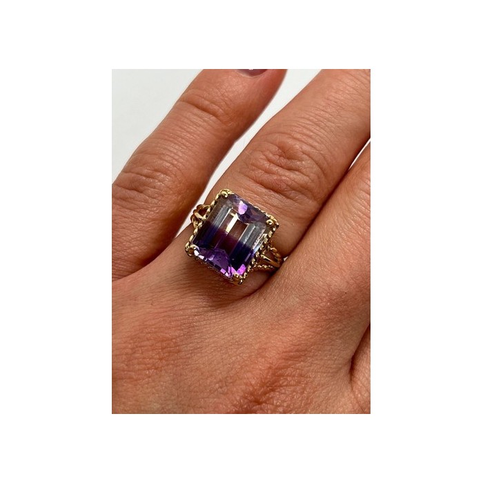 10K YELLOW GOLD AMETRINE  RING  SIZE 5.5