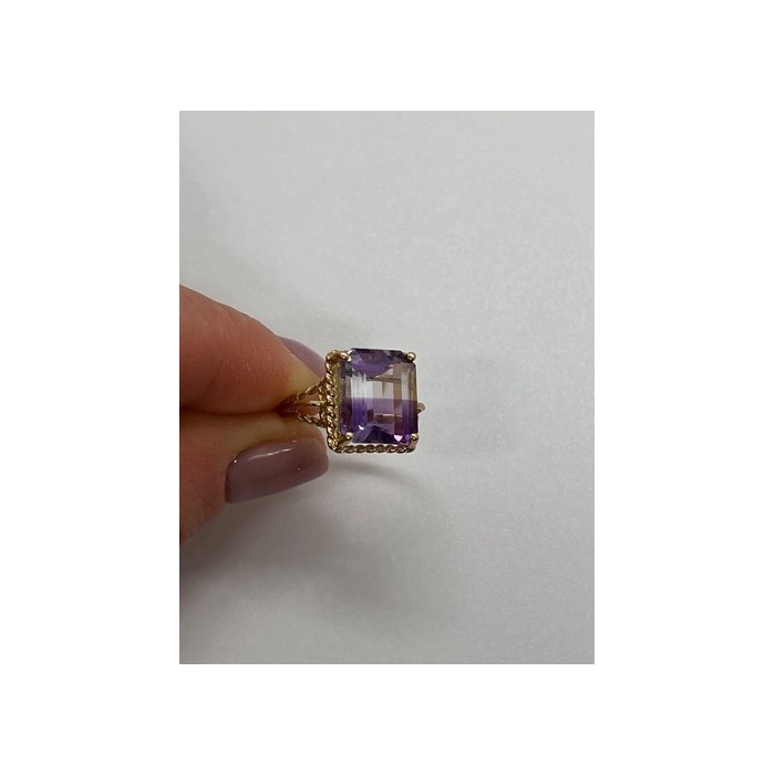 10K YELLOW GOLD AMETRINE  RING  SIZE 5.5