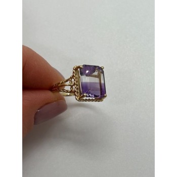 10K YELLOW GOLD AMETRINE  RING  SIZE 5.5