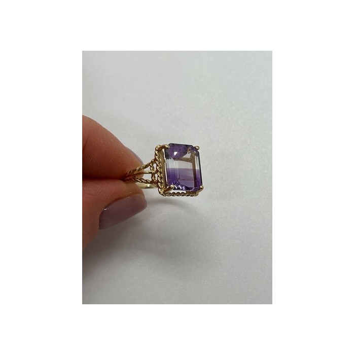 10K YELLOW GOLD AMETRINE  RING  SIZE 5.5