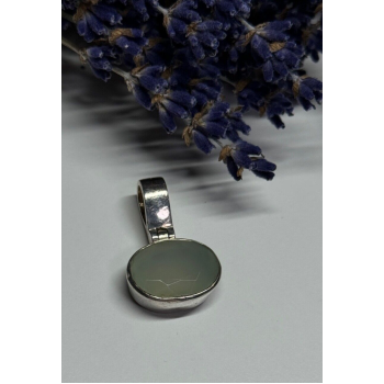 925 Sterling Silver Nephrite Pendant