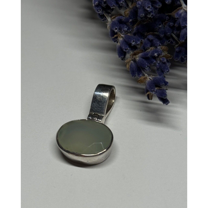 925 Sterling Silver Nephrite Pendant