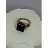 10K YELLOW GOLD BROWN TOURMALINE & DIAMONDS RING SIZE 6