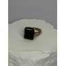 10K YELLOW GOLD BROWN TOURMALINE & DIAMONDS RING SIZE 6