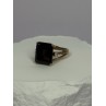10K YELLOW GOLD BROWN TOURMALINE & DIAMONDS RING SIZE 6