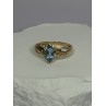 10K YELLOW GOLD BLUE TOPAZ RING SIZE 6.8
