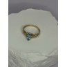 10K YELLOW GOLD BLUE TOPAZ RING SIZE 6.8