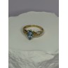 10K YELLOW GOLD BLUE TOPAZ RING SIZE 6.8