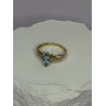 10K YELLOW GOLD BLUE TOPAZ RING SIZE 6.8