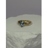 10K YELLOW GOLD BLUE TOPAZ RING SIZE 6.8