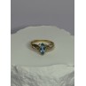 10K YELLOW GOLD BLUE TOPAZ RING SIZE 6.8