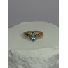 10K YELLOW GOLD BLUE TOPAZ RING SIZE 6.8