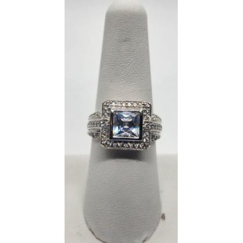 925 Sterling Silver CZ Ring Size 8