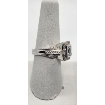 925 Sterling Silver CZ Ring Size 8